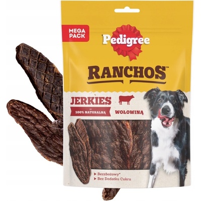Pedigree Ranchos Jerkies bezobilné maškrty pre psa s hovädzím mäsom 180 g