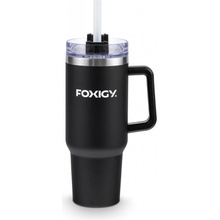 Foxigy Termohrnek do auta s brčkem černý 1,2 l