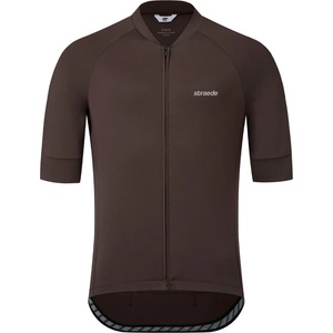 straede Мъжка фланелка с къс ръкав за колоездене straede Kaern Jersey Pro Cycling jersey - Espresso - размер M (056-4259-0113)
