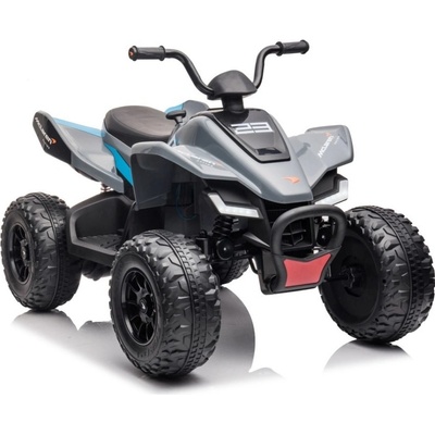 JOKO Elektrická Štvorkolka Mclaren Racing MCL 35 4x4, diaľkové ovládanie, penové kolesá, kožené sedadlo, sivá