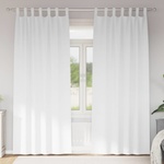Pure Line Home Плътни завеси в цвят бял с текстилни гайки (уши), 2 бр. , 140 x 260 см