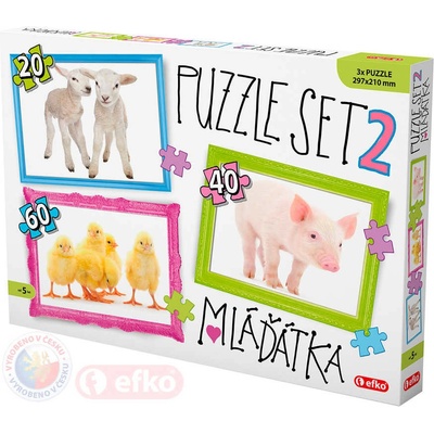 Efko set mláďátka 20 40 a 60 dílků