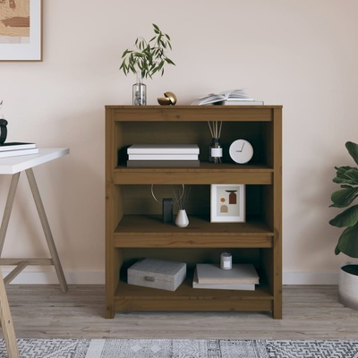 zahrada-XL Knihovna medově hnědá 80x35x97 cm masivní dřevo borovice