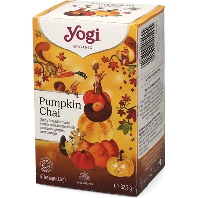 Yogi Tea Pumpkin Chai organic dýňový čaj se skořicí a pomerančem 17 x 2 g
