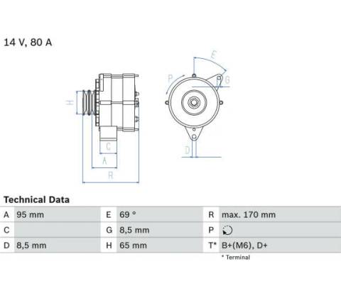 generátor BOSCH 0 986 034 710