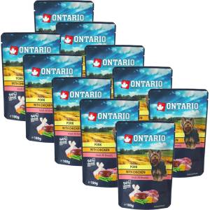ONTARIO Капсула ONTARIO DOG Свинско с Пиле в бульон 10 x 100 г