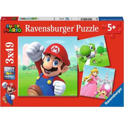 Ravensburger - Puzzle 3x49 Super Mario - 40 - 99 piese