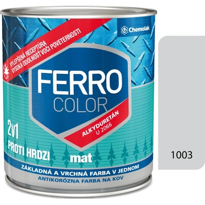 Chemolak FERRO COLOR U-2066 antikorozní farba matná 2v1 0,75 l 1003 (RAL7035)