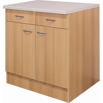 Flex-Well Kuchynská skrinka Nano spodná, zásuvky + dvierka, 80 x 85 x 57,1 cm