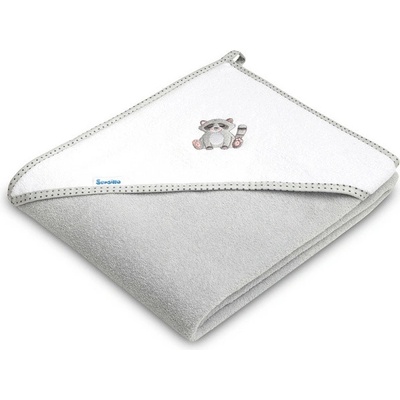 SENSILLO Detská osuška FROTTE 100X100 MEDVEDÍK ČISTOTNÝ sivá