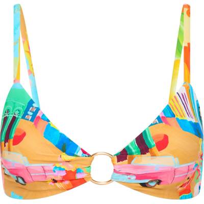 Seafolly Дамско бикини горнище Seafolly Women's Cuba Ring Front Bralette Bikini top - Turquoise - размер 32 (EU) (150-5062-0111)