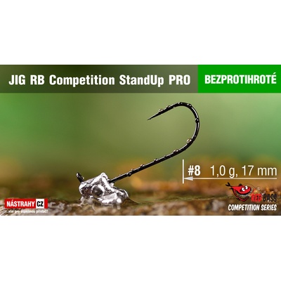 REDBASS Bezprotihrotý Jig RB StandUp Pro Competition vel.8 17mm 1g 5 ks