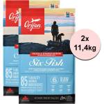 ORIJEN Възрастни 6 Риби Куче 2 x 11, 4 кг
