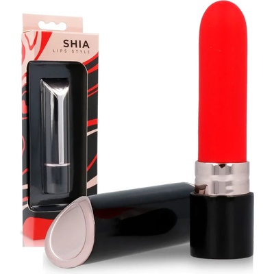 Луксозен вибратор във формата на червило, 10, 2см. - Lips Style Shia Black (D-218518)