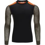 Aclima Мъжко мериносово термобельо Aclima WoolNet Hybrid Crewneck Merino base layer - Jet Black / Tarmac / Gold Flame (015-2196-0114)