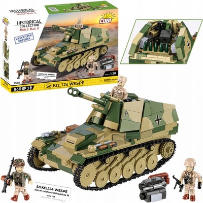 COBI 2598 WW II Německá lehká polní houfnice Sd.Kfz. 124 WESPE 1:28 – Hledejceny.cz