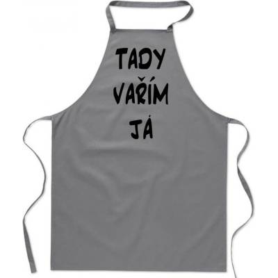 Povidlo.cz Zástěra Tady vařím já Šedá