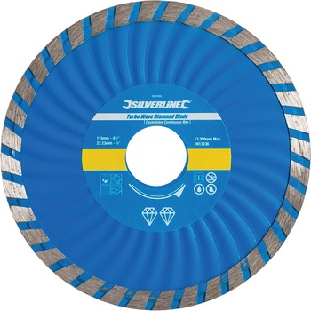 Silverline Diamantový řezný kotouč 115 × 22,23 mm 868588