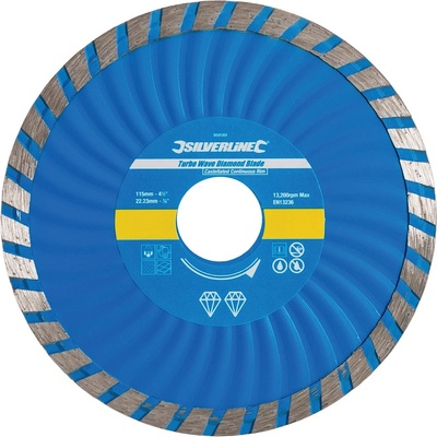 Silverline Diamantový řezný kotouč 115 × 22,23 mm 868588