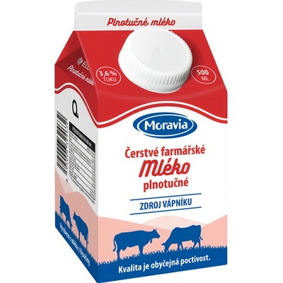 Moravia Mléko farmářské plnotučné 3,6% 0,5 l