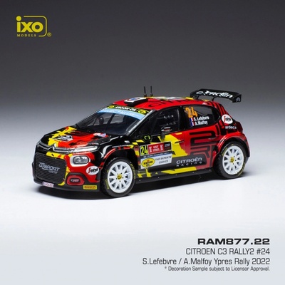 IXO Citroen C3 Rally2 Rallye Monte-Carlo 2023 22 Lefebvre Malfoy 1:43