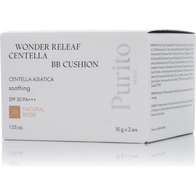 Purito BB krém SPF 30 Purito Wonder Releaf Centella BB Cushion 23 Natural Beige 15 g