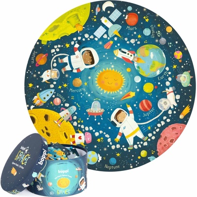 Click Europe Ltd boppi Vesmírné ze 100% recyklovaného kartonu Astronauti sluneční soustavy průměr 58 cm 150 dílků