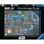 Ravensburger Пъзел Ravensburger от 1000 части - Междузвездни войни: Къде е Ууки? (12000452)