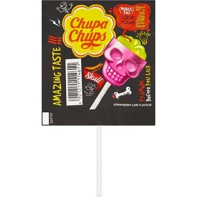 Chupa Chups 3D Skull Strawberry-Lime lízanka 15 g