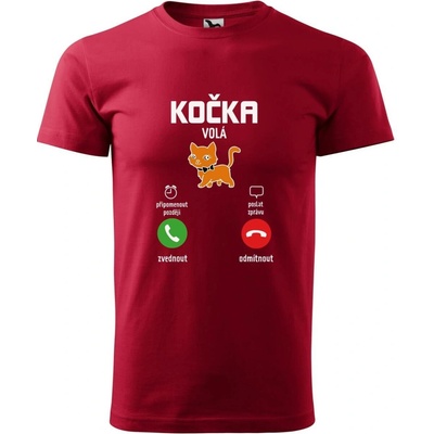 Dobrý Triko pánské tričko Kočka volá Marlboro červená