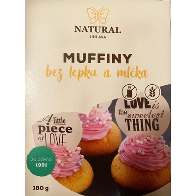 Natural Muffiny s kokosovou múkou bez lepku a mlieka 180 g