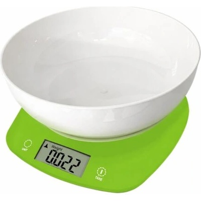 Rosberg R51651Q, Electronic kitchen scale 5 kg. , battery 2XAAA (included), White/Green (5R51651QGN)