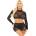 Провокативен сет с бляскав ефект - Shiny Net Crop Black S/M/L (D-241991)