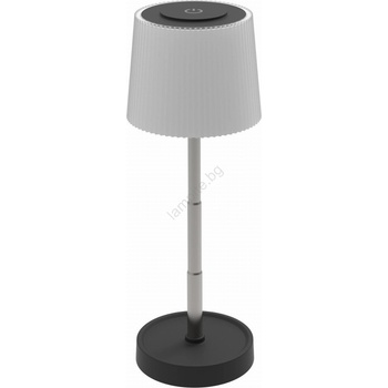 Platinet Димируема външна презареждаема настолна LED лампа LED/2W/5V IP44 1200 mAh сива (PL0725)