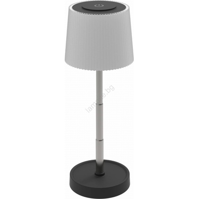 Platinet Димируема външна презареждаема настолна LED лампа LED/2W/5V IP44 1200 mAh сива (PL0725)