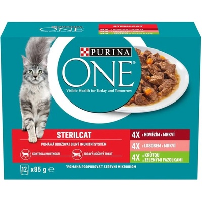 Purina ONE STERILCAT lahodný výběr ve šťávě 72 x 85 g