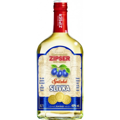 Zipser Slivka spišská 40% 0,7 l (čistá fľaša)