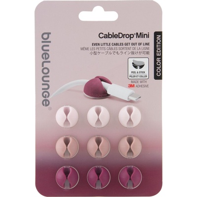 Bluelounge Държачи за кабели Cable Drop Mini Ombre розови 9 бр (BLUCDM-OMBLUSH)