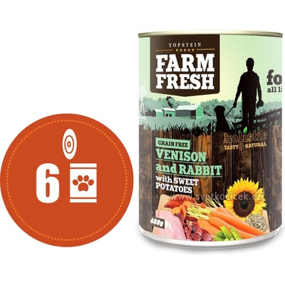 Topstein Farm Fresh Zvěřina a králík 6 x 400 g