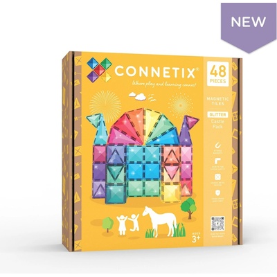Connetix Glitter Castle se třpytkami 48 ks – Zboží Dáma