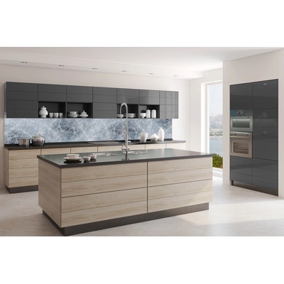 DIMEX ART Фототапет за кухня - фон от сив мрамор 350 x 60 см