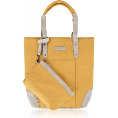 Paolo Peruzzi Shopper taška + kozmetická taštička E-23-YL žltá