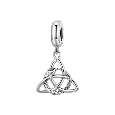 Nubis Stříbrný přívěšek korálek na náramek triquetra NB 8323