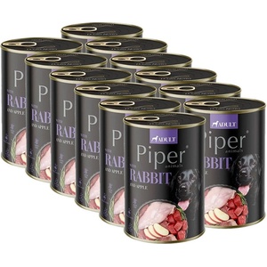 Dolina Noteci Консерва Piper Adult с заек и ябълка 12 x 400 г