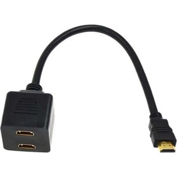 Image 1 of DeTech Сплитер DeTech, HDMI(м) към 2xHDMI(ж), черен (df18182)