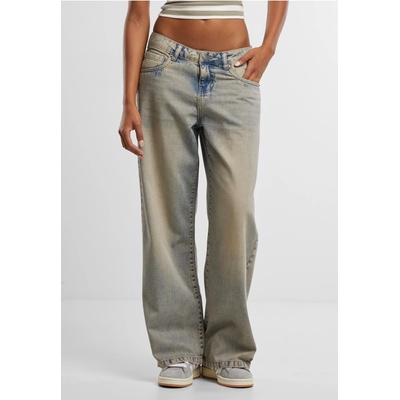 Urban Classics Дамски Дънки Ladies Low Waist Baggy Fit Denim mid grey dirty washed 29UB-TB7511-20462 - Камуфлаж, размер 29