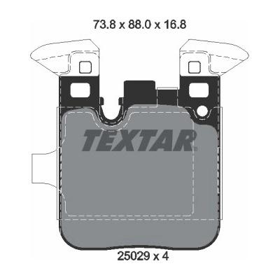 TEXTAR Sada brzdových destiček, kotoučová brzda 2502901