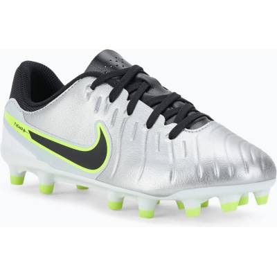 Nike Детски футболни обувки Nike Tiempo Legend 10 Academy FG/MG metallic silver/volt/black