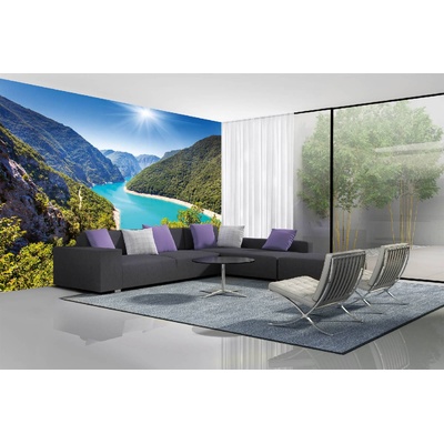 DIMEX ART Самозалепваща се флизелинова фототапета каньон на езерото пива 375 x 250 см