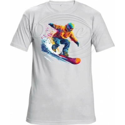Tričko Snowboardista bílé